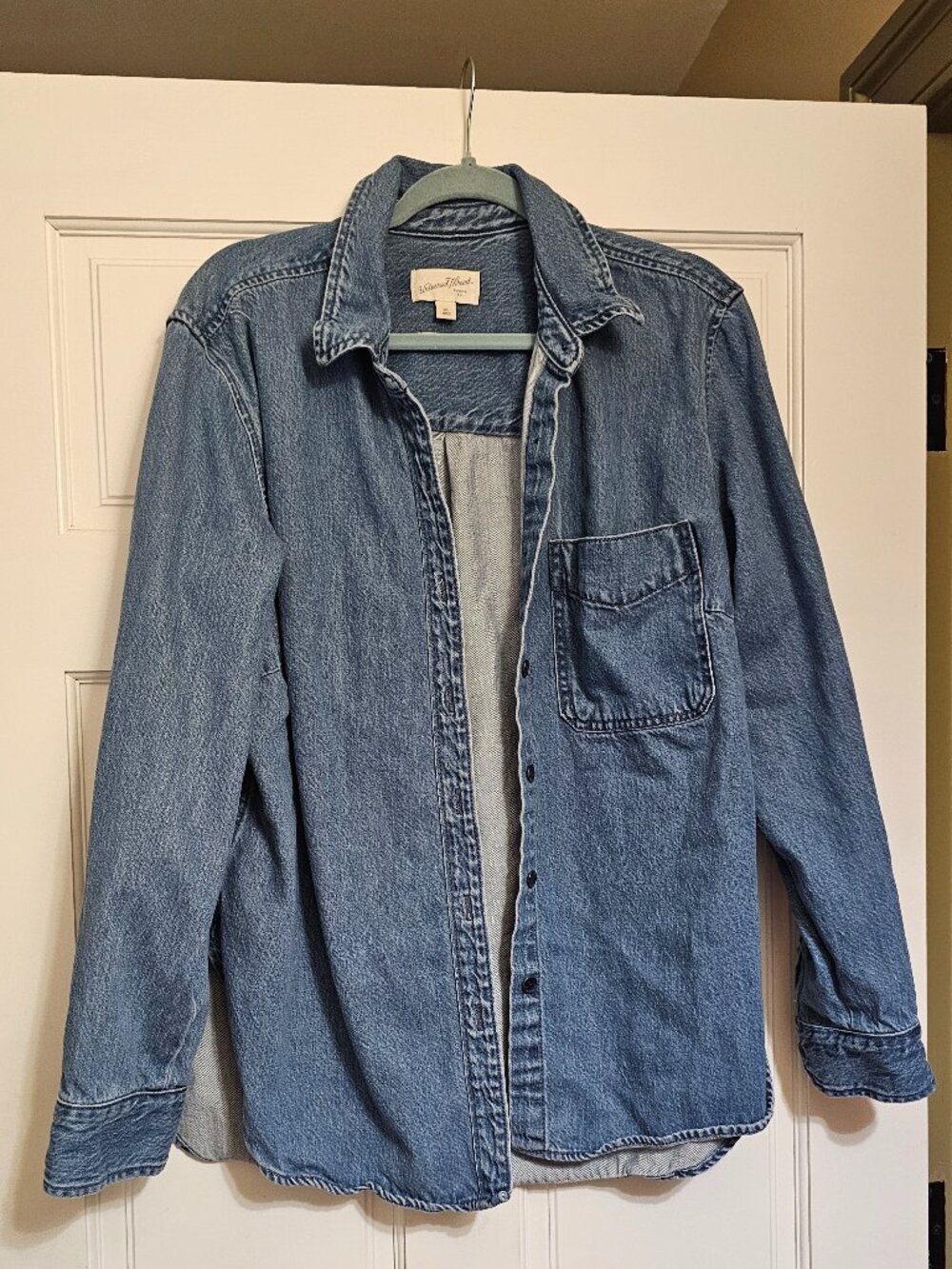 Denim Shirt Jacket - Women's Casual Overshirt Size XXL